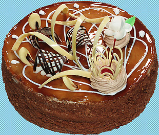 圆形巧克力蛋糕免抠png透明图层素材