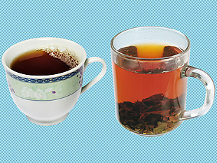 两个茶水杯免抠png透明图层素材