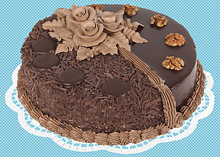 巧克力蛋糕免抠png透明图层素材