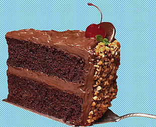 巧克力水果蛋糕免抠png透明图层素材