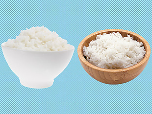 两碗大米饭免抠png透明图层素材