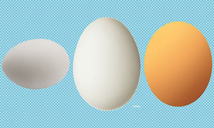 三枚鸡蛋免抠png透明图层素材