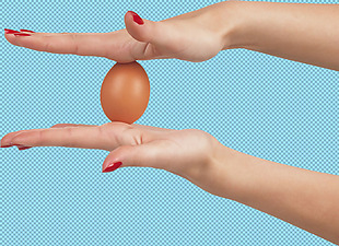 手拿鸡蛋免抠png透明图层素材