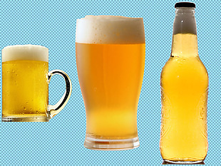 黄色啤酒免抠png透明图层素材