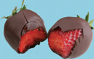 草莓巧克力免抠png透明图层素材