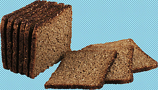 深色吐司面包免抠png透明图层素材