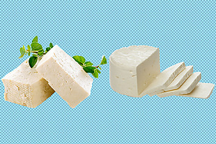 白色水豆腐免抠png透明图层素材