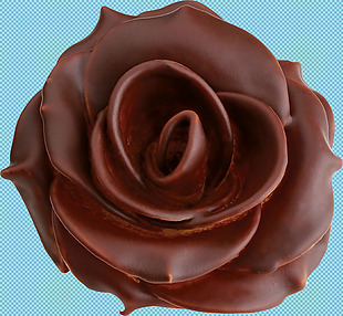 玫瑰形状巧克力免抠png透明图层素材