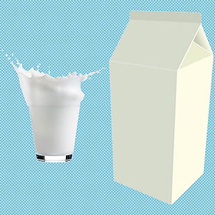 盒装牛奶免抠png透明图层素材