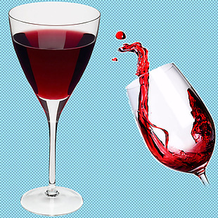 高脚杯红葡萄酒免抠png透明图层素材