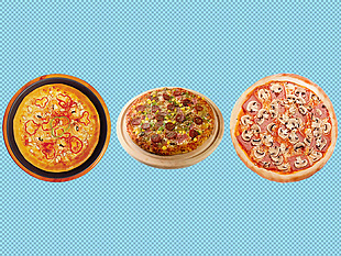 圆形披萨免抠png透明图层素材
