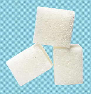 三块白色方糖免抠png透明图层素材