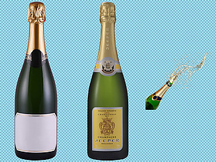 高级香槟酒免抠png透明图层素材