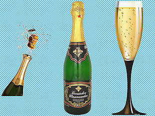 美味的香槟酒免抠png透明图层素材