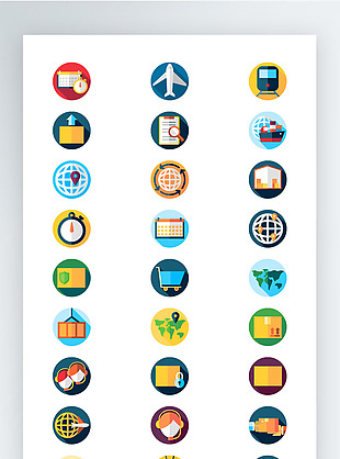 地球旅行手机UI彩色拟物图标矢量AI素材icon