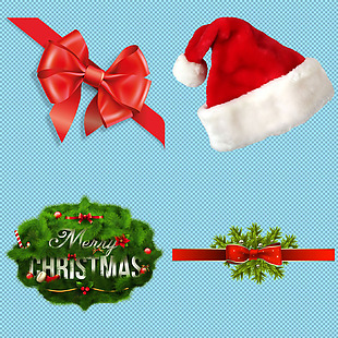 圣诞素材圣诞帽免抠png透明图层素材