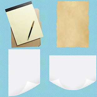 各种用途纸张免抠png透明图层素材