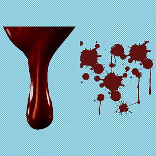 红色血迹免抠png透明图层素材