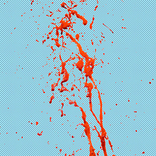 红色喷溅血迹免抠png透明图层素材