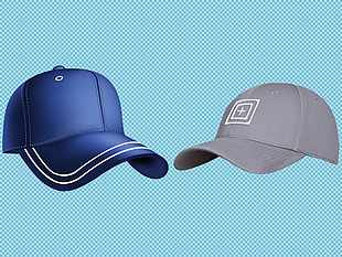 两种棒球帽免抠png透明图层素材
