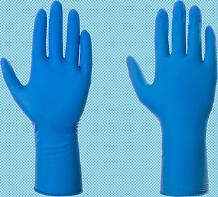 蓝色手套免抠png透明图层素材