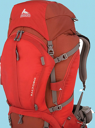 红色旅行背包免抠png透明图层素材