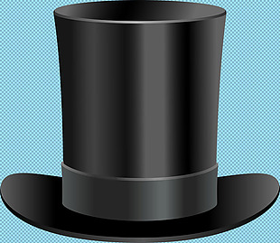 黑色高帽子免抠png透明图层素材