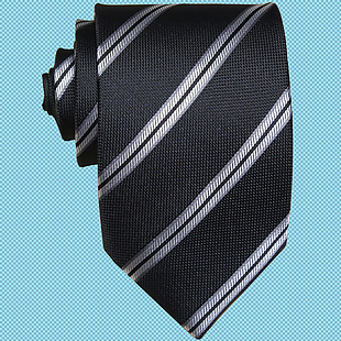 黑色条纹领带免抠png透明图层素材