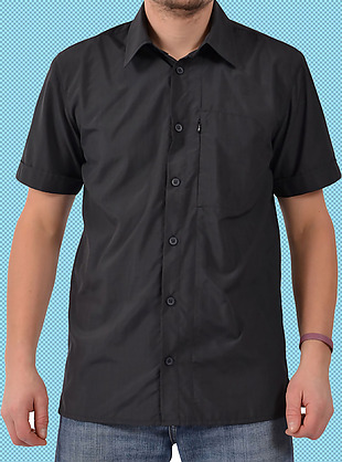 黑色职业衬衫免抠png透明图层素材