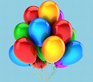 彩色漂亮气球免抠png透明图层素材