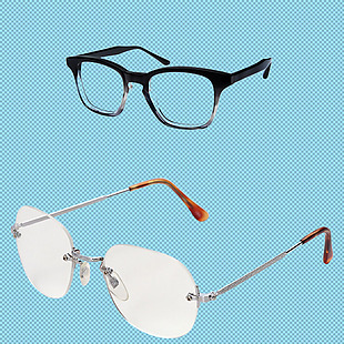 两种近视眼镜免抠png透明图层素材