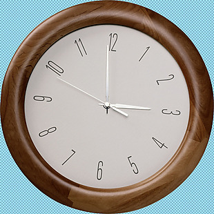 圆形褐色钟表免抠png透明图层素材