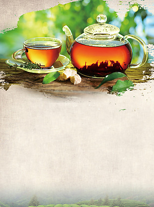 茶园茶叶泡茶H5背景素材