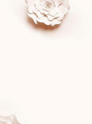 浮雕白色花朵H5背景素材