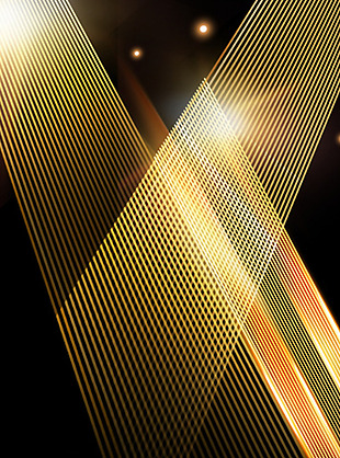 金色科技线条H5背景素材