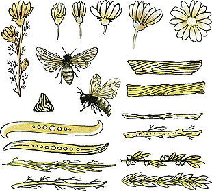 蜜蜂矢量装饰素材