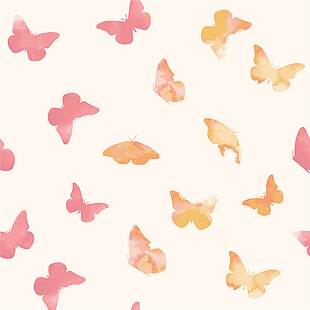 粉色蝴蝶花纹渐变背景图