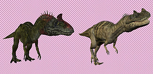 两只恐龙免抠png透明图层素材