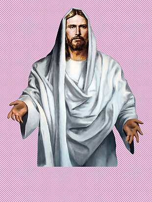 手绘写实耶稣像免抠png透明图层素材