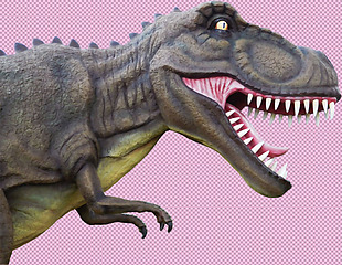 露出牙齿的恐龙免抠png透明图层素材