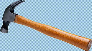 木柄羊角铁锤免抠png透明图层素材
