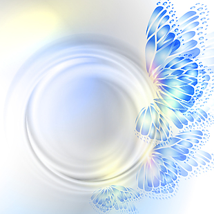 淡雅蓝色抽象蝴蝶翅膀背景图片