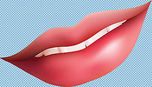 美女嘴唇牙齿免抠png透明图层素材
