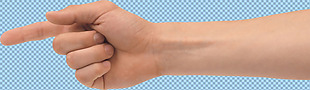指向左的手势免抠png透明图层素材