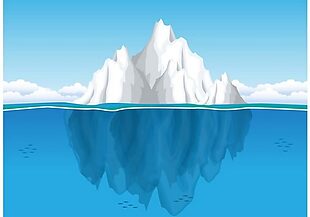 海洋冰山矢量素材