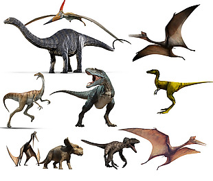 恐龙动物png元素素材