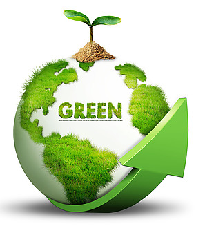 小清新绿色地球元素