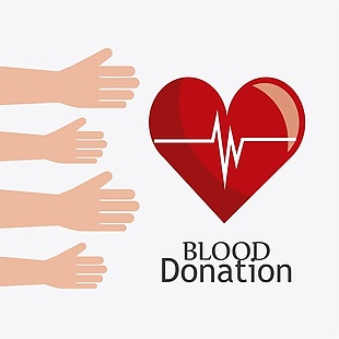 伸手献血公益广告相关矢量素材