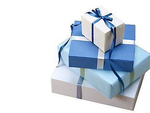 蓝色包装礼品盒素材