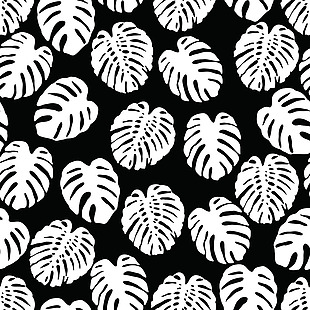 黑白花纹水彩DIY纹理图案素材